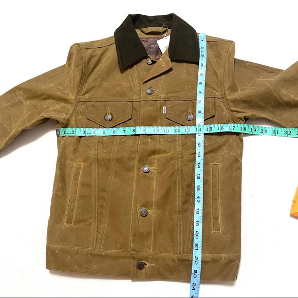 Filson x Levi's Tin Cloth Oil Trucker Jacket Sz S - Picture 10 of 15